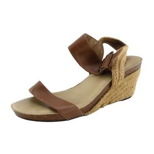 Me‎ Too Sz 8 M Brown Ankle Strap Leather Women Sandals Knock